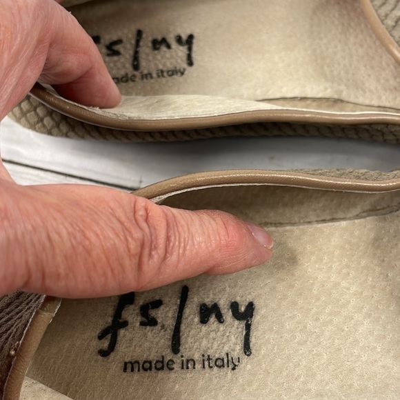 Taupe French Sole New York FSNY Textured Suede Smoking Loafer Flats - Picture 12 of 12